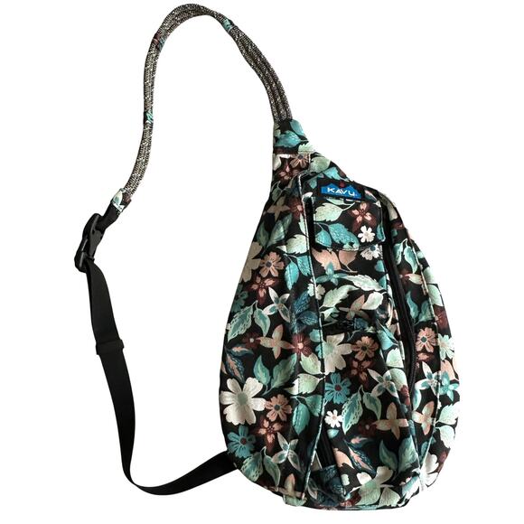 Kavu Original Rope Bag New Blossom Floral Sling Pack Canvas Backpack main image 5